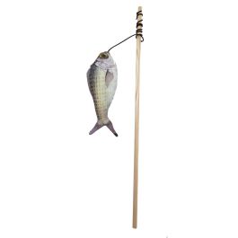 Aime Jeu pour chat Canne à pêche AIM3281019014395 Bâton bois Poisson 15 cm