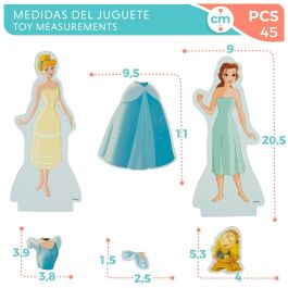 Figurines Disney Princess 45 Pièces 4 Unités 9 x 20,5 x 1,2 cm