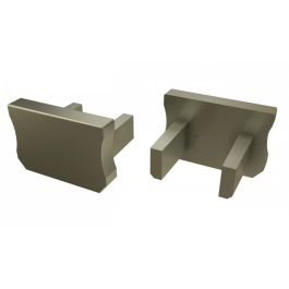 Bouchon de terminaison pour profil type X, plastique inox avec trou