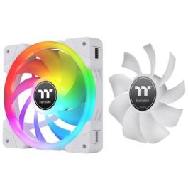 Thermaltake SWAFAN EX14 - Pack de 3 Ventilateurs PC 140 mm RGB, Blanc - 500-2000 tr/min, 81.6 CFM, 3.17 mmH2O, Paliers Hydrauliques, 9 Broches