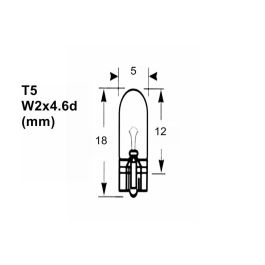 M-Tech MTECZ929 Lampe Halogène 24V 1.2W T5 Transparent 10 Unités