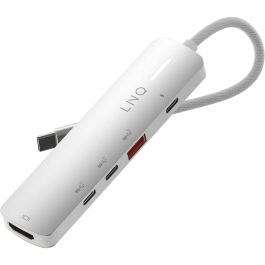 Hub USB Linq Byelements LQ49051 Blanc Gris