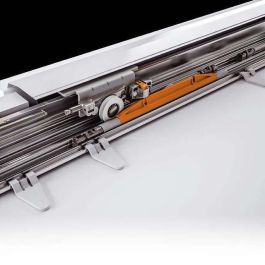 BORTOLUZZI Kit Herrajes Amortiguado 3P 70K Sp50 Glow+ pour Portes Coulissantes (2 Portes Internes + 1 Externe), 70kg