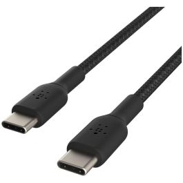Belkin Câble USB-C vers USB-C tressé 0,15 m Noir Charge Rapide 60W