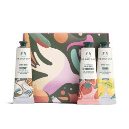 The Body Shop Coffret Trio de Soins des Mains 3 Pièces Mangue, Noix de Coco, Fraise Hydratant Beurre de Karité