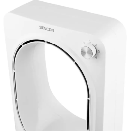 Sencor SFT 2403WH Ventilateur Tour sans Pales, 3 Vitesses, Oscillation 50°, Silencieux 55 dB - Blanc