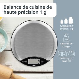 Ade ANJA Balance de cuisine numérique en plastique ABS 17 x 17 x 2,2 cm avec pile Cr 2032 ADE4260075851976