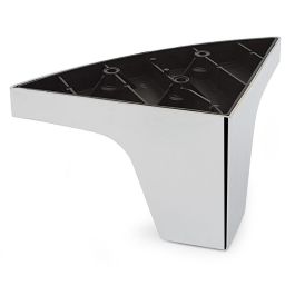 Q&Q Patte d'équerre en plastique Betula 150x150mm H100mm finition chrome