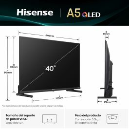 TV intelligente Hisense 40A5Q 40" Full HD HDR HDR10 QLED