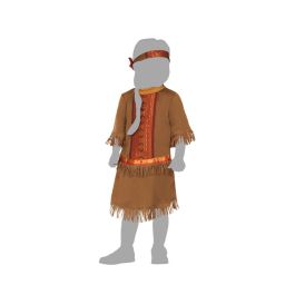 Déguisement Indien Bébé Fille 24 Mois, Costume 2 Pièces (Crinoline et Serre-Tête) Thème Far West - Marron