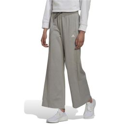 Pantalon de sport long Adidas Aeroready Beige Femme