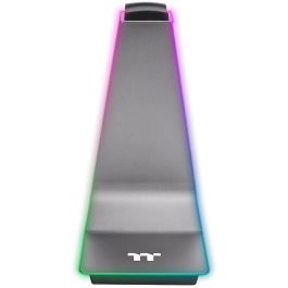 Thermaltake ARGENT HS1 RGB Support pour casque gaming, 2 ports USB, éclairage RGB, en aluminium, couleur noir et gris