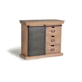 GINER Y COLOMER Commode Industrielle 3 Tiroirs en Bois de Mango et Métal Gris Naturel 85x100x40 cm Precio: 827.988. SKU: B17NZHJ74H