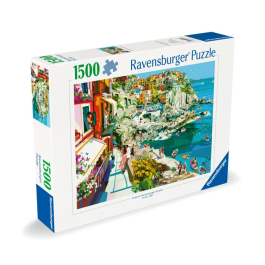 Ravensburger Puzzle Adulte 1500 pièces - Romance aux Cinque Terre - À partir de 14 ans - Réf. 12000430