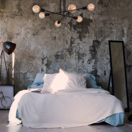 BX3 LIGHT Makurdi - Lampe de Plafond Décorative Moderne pour Intérieur, Installation sur Surface ou Suspendue, Compatible LED, Réf. BX3-OPV-521SHN1132