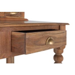 GINER Y COLOMER - Coiffeuse en bois d'acacia naturel couleur noisette - 165 x 120 x 60 cm