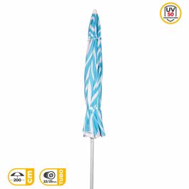 Parasol de plage Aktive Bleu 200 x 195 x 200 cm (6 Unités)