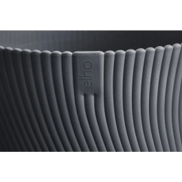 ELHO Pot de fleurs Sereh Rond 60 - 110 L - Ø 59 x H 51 cm - Noir - Intérieur/Extérieur - 100% recyclé