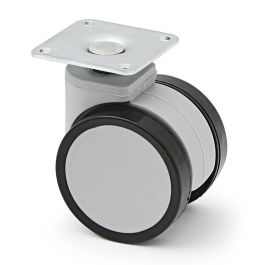 Q&Q Roue Giratoire Duncan Ø50 H64 Plastique Gris Sans Frein