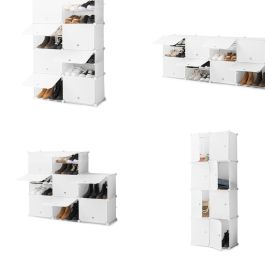 Rangement Modulaire Portable pour Chaussures InnovaGoods Blanc