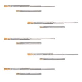 Emuca Lot de 5 jeux de coulisses de tiroirs, roulement à billes, hauteur 45mm, profondeur 600mm, sortie totale, fermeture amortie, Zingué