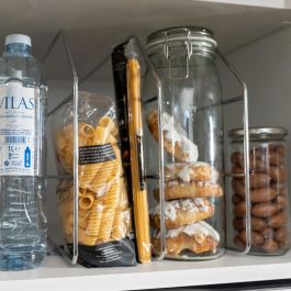 Emuca Ensemble de 4 séparateurs pour armoires et étagères., Chromé, Acier.