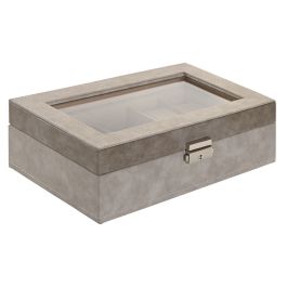 Boîte à bijoux Home ESPRIT Marron Gris Polyuréthane Bois MDF 25,00, X 16,5 X 8 CM