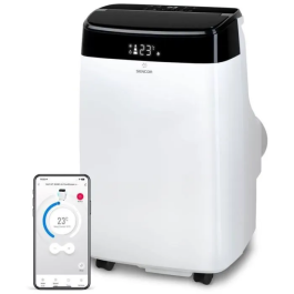 Sencor SAC MT9040C - Climatiseur mobile 9000 BTU/h, Wi-Fi, 3 modes (froid/sec/vent), surface 31-35 m2, désumidification 21,6 l/j, télécommande, kit fenêtre, écologique R290 Precio: 418.272. SKU: B16FNFVJYD