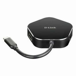 D-Link DUB-M420 Hub USB-C avec 2 Ports USB 3.2 Gen 1 et 1 Port HDMI 1.4, jusqu'à 4K 4096x2160, Aluminium Noir
