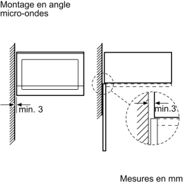 Bosch BFL554MS0 Micro-ondes encastrable Série 6 - Noir/Inox - 900 W - 7 programmes AutoPilot - Affichage LED tactile - 59.4 x 38.8 x 38.3 cm