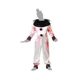 Déguisement Homme Clown Sinistre avec Combinaison Blanche et Détails Noirs - Taille XS/S - Pour Halloween et Événements Terrors