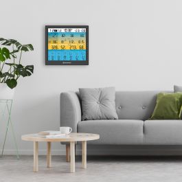 Bresser 7003220 Station météo intelligente 7-en-1 solaire avec WiFi - Écran couleur LCD 10" (25.4 cm), prévisions, capteur extérieur - Noir