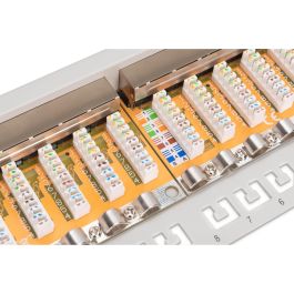 DIGITUS Patchpanel 1HE 24-Port Cat6 geschirmt grau