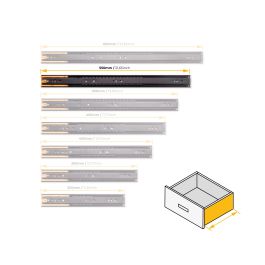 Emuca Lot de 5 jeux de Coulisses pour tiroirs, roulement à billes, hauteur 45mm, profondeur 550mm, sortie totale, fermeture amortie, Noir