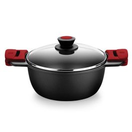Casserole avec Couvercle en Verre BRA A410324 Noir 4 L
