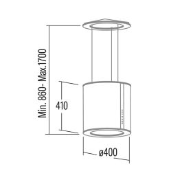 Hotte îlot Cata ISLA MOON