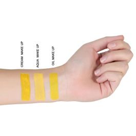 Maquillage crème peinture visage jaune pour déguisement, carnaval et maquillage artistique - Idéal pour costume de lion, abeille ou soleil