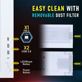 Boîtier ATX semi-tour BitFenix CETO Basic Blanc