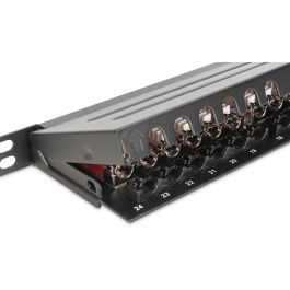 DIGITUS Patchpanel 0,5HE 24-Port Cat6a geschirmt schwarz