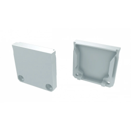 Bouchon de Fin de Profil DILEDA en Plastique Gris avec Trou Extractible