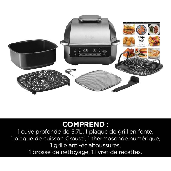 Grill NINJA - EG351EU - Capacité 5,7L - 5 programmes de cuisson - Thermosonde - 1760W 4 Grill NINJA - EG351EU - Capacité 5,7L - 5 programmes de cuisson - Thermosonde - 1760W 4