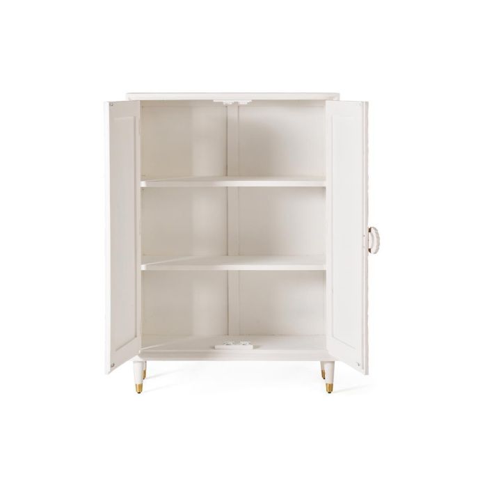 GINER Y COLOMER - Dora2 - Buffet en bois de manguier massif couleur blanc avec détails dorés - Sculpté à la main - 140x100x40 cm 1 GINER Y COLOMER - Dora2 - Buffet en bois de manguier massif couleur blanc avec détails dorés - Sculpté à la main - 140x100x40 cm 1