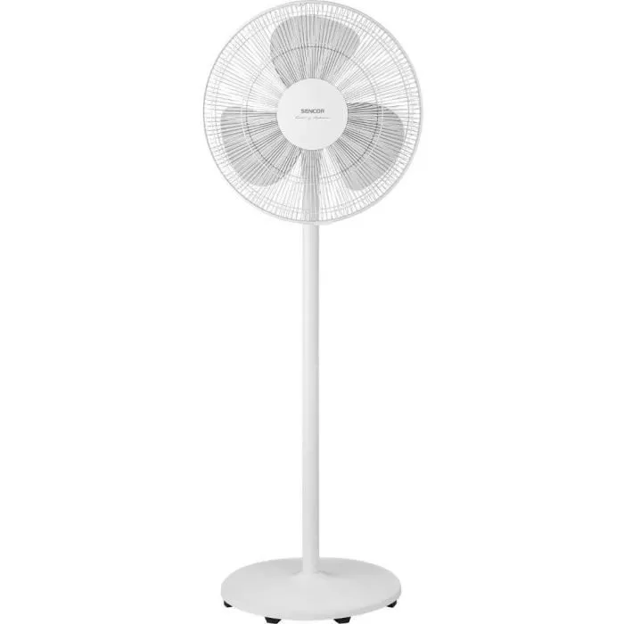 Sencor SFN 4060WH Ventilateur sur pied oscillant, diamètre 40 cm, hauteur réglable 96-130 cm, 3 vitesses, 50 W, blanc Sencor SFN 4060WH Ventilateur sur pied oscillant, diamètre 40 cm, hauteur réglable 96-130 cm, 3 vitesses, 50 W, blanc