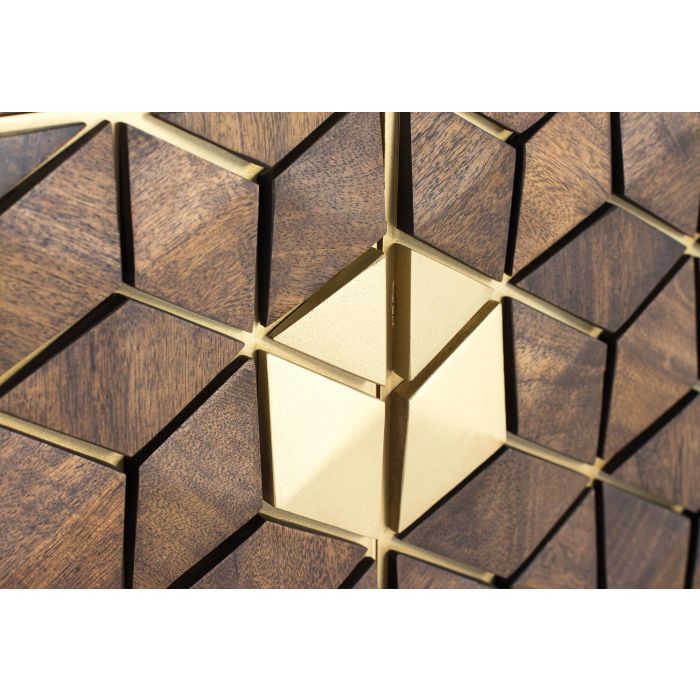 Giner y Colomer - Meuble TV 2 portes en bois de manguier et métal couleur noir, 145 x 50 x 40 cm 5 Giner y Colomer - Meuble TV 2 portes en bois de manguier et métal couleur noir, 145 x 50 x 40 cm 5