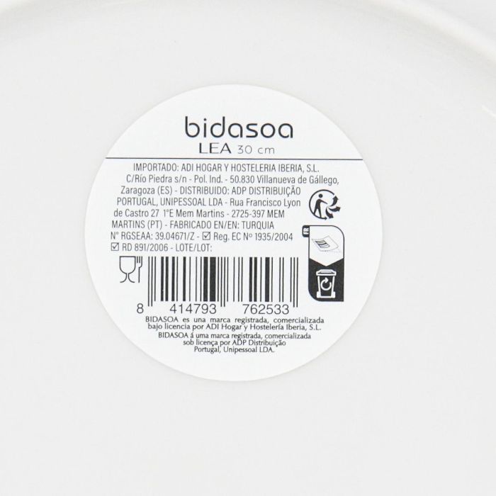 Plato Pizza Porcelana Lea Hydrozero Bidasoa 30 cm 4