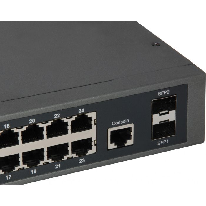 Switch 24x GE GEP-2652 2xGSFP 19" 370W 24xPoE+ 2