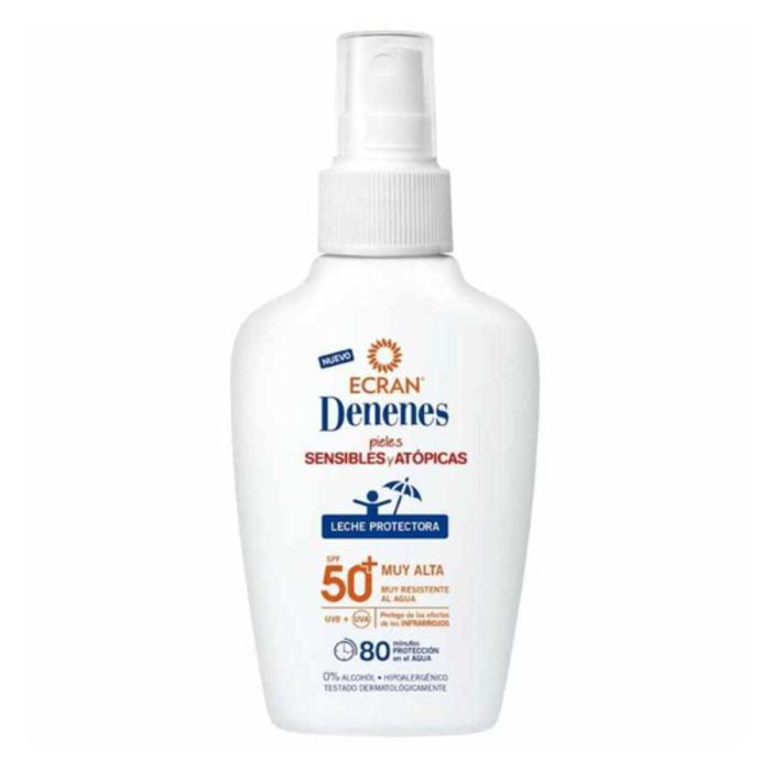Denenes Lait Protecteur SPF50+ Vaporisateur Hypoallergénique Sans Alcool Peaux Sensibles 100 ml