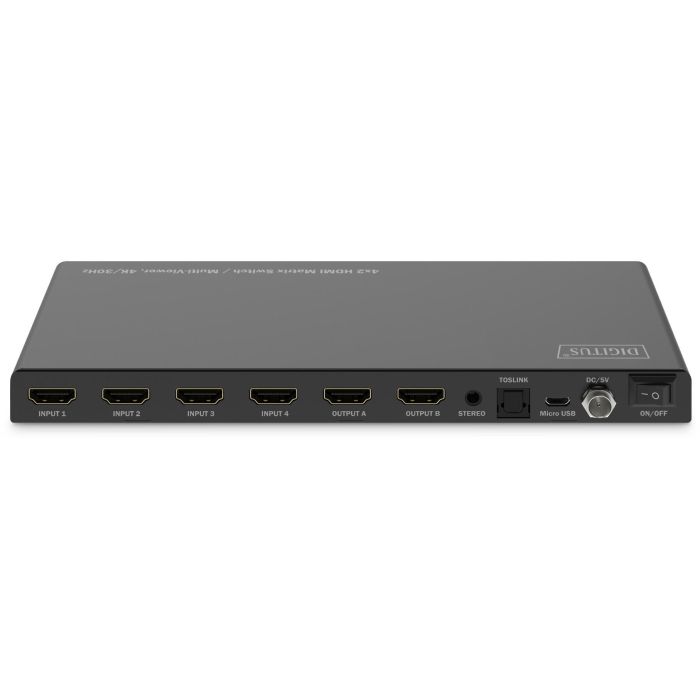 DIGITUS HDMI Matrix Switch 4K/30Hz, 4x2 4 DIGITUS HDMI Matrix Switch 4K/30Hz, 4x2 4