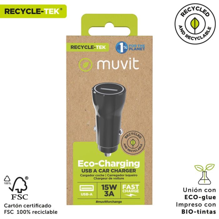Chargeur de voiture Muvit Noir 12 W 5