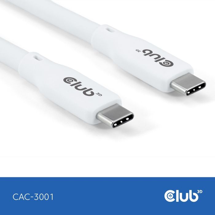 Club3D Lifestyle USB-C Kabel PD 240W.20Gbps 2m weiß St/St 5